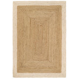 Jute Border Natural White Rug