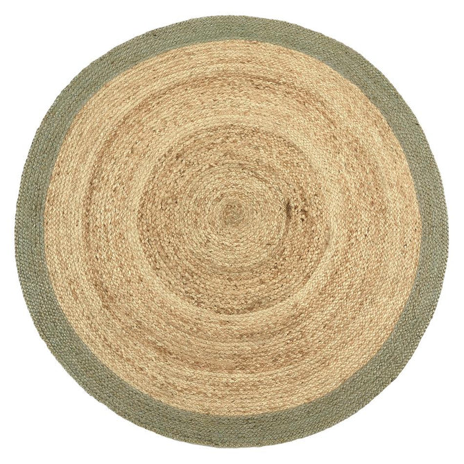 Jute Border Sage Green Rug