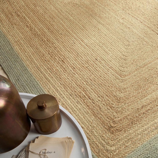 Jute Border Sage Green Rug