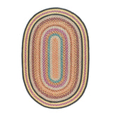 Jute Extra Colourful Oval Orange/Multicolour Rug