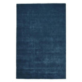 Kasbah KB2025 Modern Plain Geometric Hand-Carved Block Lines Wool Dark Teal Rug