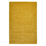 Kasbah KB2025 Modern Plain Geometric Hand-Carved Block Lines Wool Ochre Rug