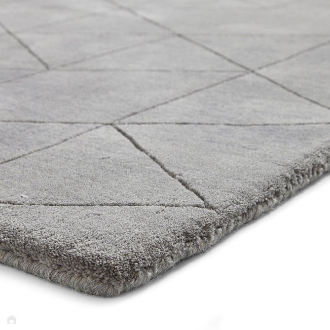 Kasbah KB2025 Modern Plain Geometric Hand-Carved Block Lines Wool Soft Mid Grey Rug-Think Rugs-Rug Love - The Most Loved Rug Store