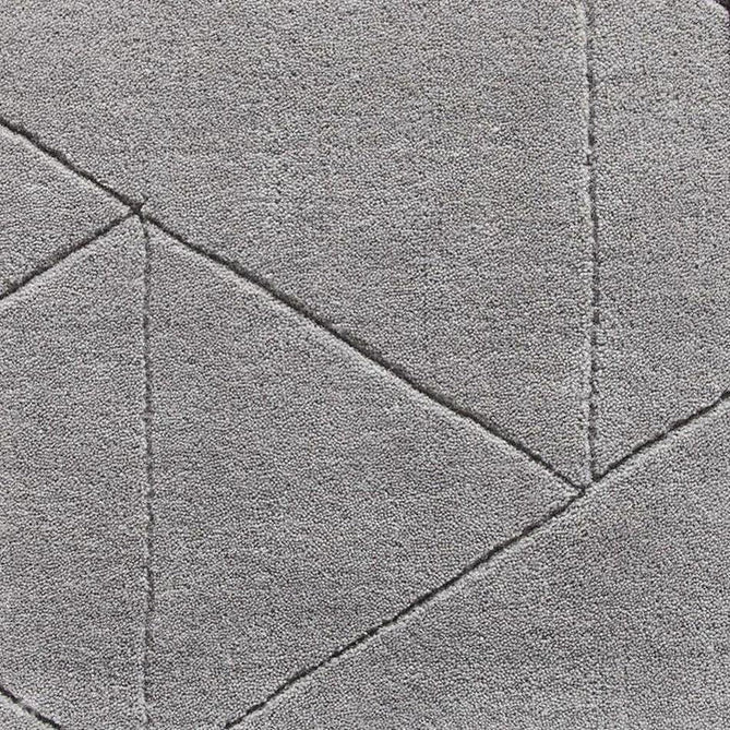 Kasbah KB2025 Modern Plain Geometric Hand-Carved Block Lines Wool Soft Mid Grey Rug-Think Rugs-Rug Love - The Most Loved Rug Store