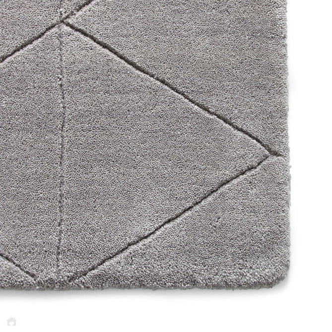 Kasbah KB2025 Modern Plain Geometric Hand-Carved Block Lines Wool Soft Mid Grey Rug-Think Rugs-Rug Love - The Most Loved Rug Store