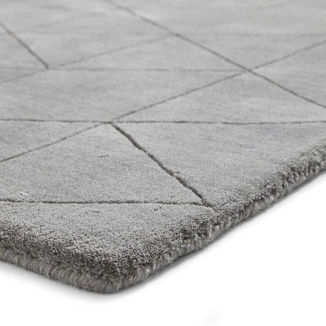 Kasbah KB2025 Modern Plain Geometric Hand-Carved Block Lines Wool Soft Mid Grey Rug-Think Rugs-Rug Love - The Most Loved Rug Store