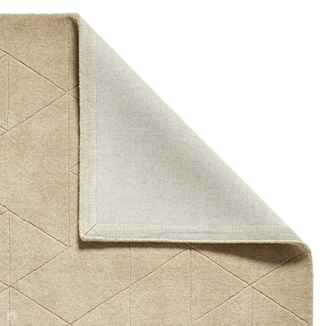 Kasbah KB2025 Modern Plain Geometric Hand-Carved Block Lines Wool Warm Beige Rug-Think Rugs-Rug Love - The Most Loved Rug Store