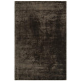 Katherine Carnaby Chrome Modern Designer Plain High-Density Heavyweight Hand-Woven Silky Smooth Shimmer Viscose Charcoal Grey Rug