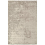 Katherine Carnaby Chrome Modern Designer Plain High-Density Heavyweight Hand-Woven Silky Smooth Shimmer Viscose Latte Brown Rug