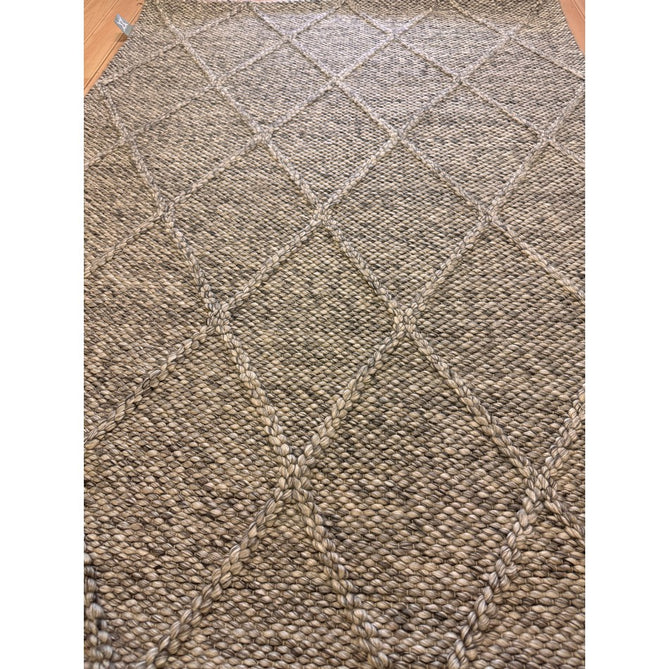 Katherine Carnaby Coast CD03 Modern Designer Plain Geometric Diamond Hand-Woven Textured Wool&Viscose Flatweave Grey Marl Rug-Asiatic Carpets-Rug Love - The Most Loved Rug Store