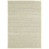 Katherine Carnaby Coast CS03 Modern Designer Plain Hand-Woven Textured Wool&Viscose Flatweave Cream Rug