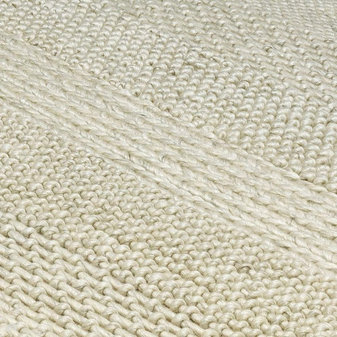 Katherine Carnaby Coast CS06 Modern Designer Plain Stripe Hand-Woven Textured Wool&Viscose Flatweave Cream Rug-Asiatic Carpets-Rug Love - The Most Loved Rug Store