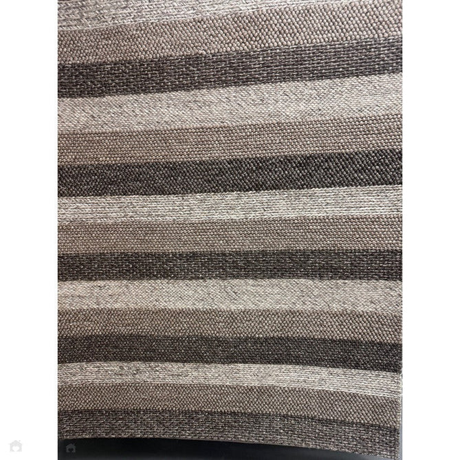 Katherine Carnaby Coast CS08 Modern Designer Plain Varied Stripe Hand-Woven Textured Wool&Viscose Flatweave Taupe Brown Rug 160 x 230 cm-Shop Returns-Rug Love - The Most Loved Rug Store