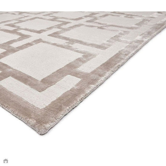 Katherine Carnaby Eaton Modern Designer Geometric Super-Soft Hand-Woven High-Density Textured Silky Metallic Shimmer Viscose Flatweave Biscuit Rug-Asiatic Carpets-Rug Love - The Most Loved Rug Store