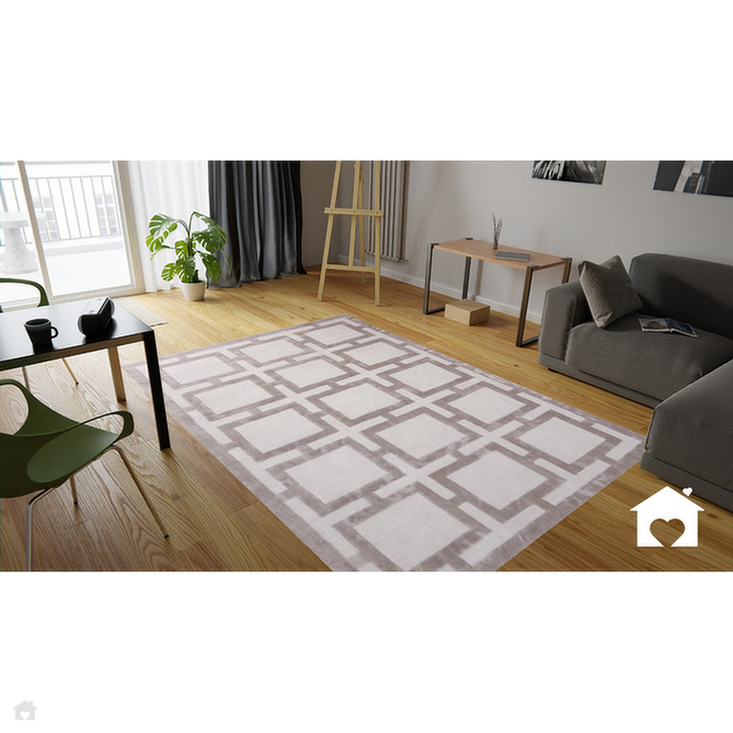 Katherine Carnaby Eaton Modern Designer Geometric Super-Soft Hand-Woven High-Density Textured Silky Metallic Shimmer Viscose Flatweave Biscuit Rug-Asiatic Carpets-Rug Love - The Most Loved Rug Store