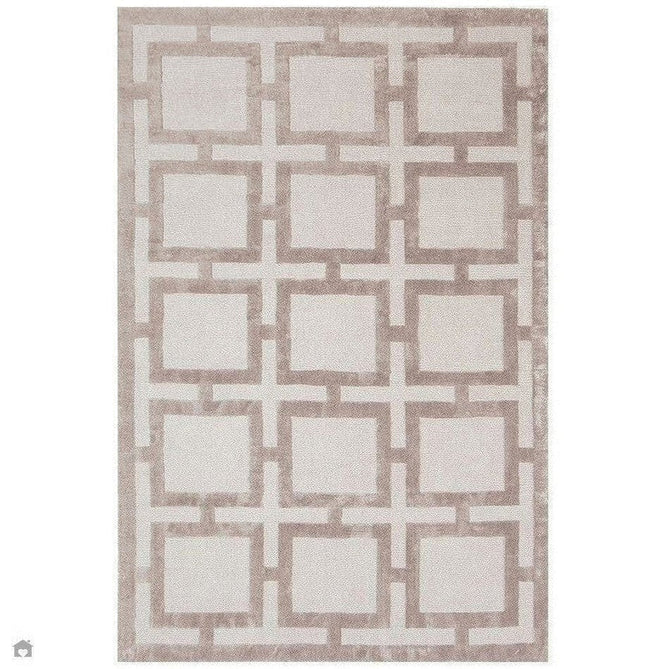 Katherine Carnaby Eaton Modern Designer Geometric Super-Soft Hand-Woven High-Density Textured Silky Metallic Shimmer Viscose Flatweave Biscuit Rug-Asiatic Carpets-Rug Love - The Most Loved Rug Store