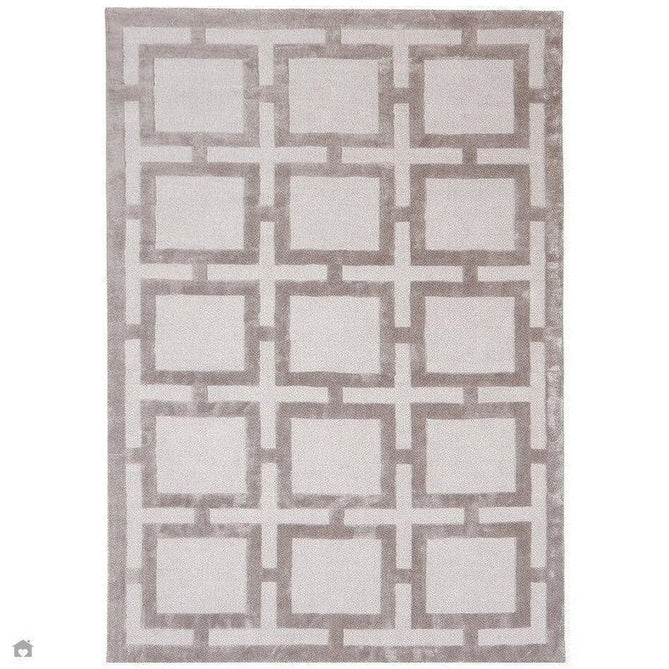 Katherine Carnaby Eaton Modern Designer Geometric Super-Soft Hand-Woven High-Density Textured Silky Metallic Shimmer Viscose Flatweave Biscuit Rug-Asiatic Carpets-Rug Love - The Most Loved Rug Store