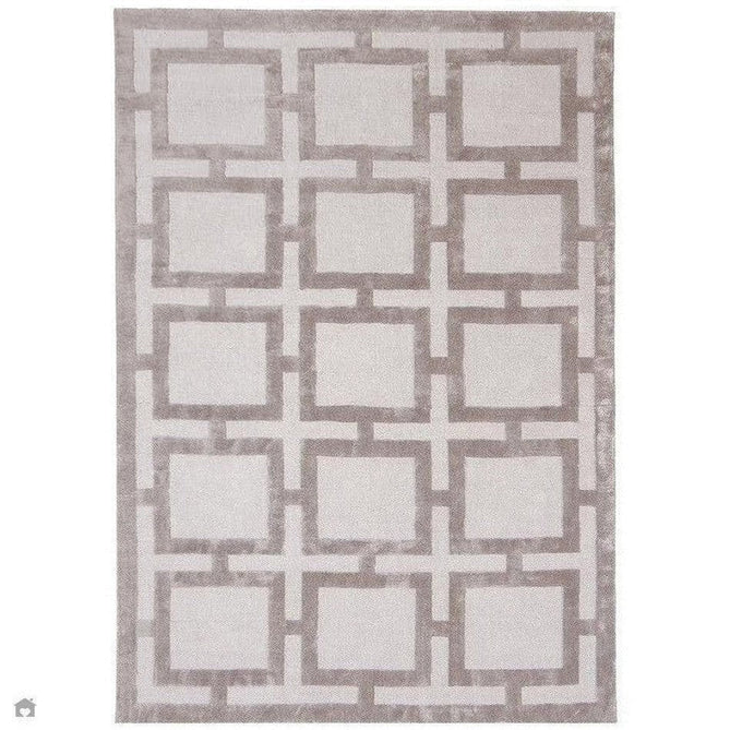 Katherine Carnaby Eaton Modern Designer Geometric Super-Soft Hand-Woven High-Density Textured Silky Metallic Shimmer Viscose Flatweave Biscuit Rug-Asiatic Carpets-Rug Love - The Most Loved Rug Store