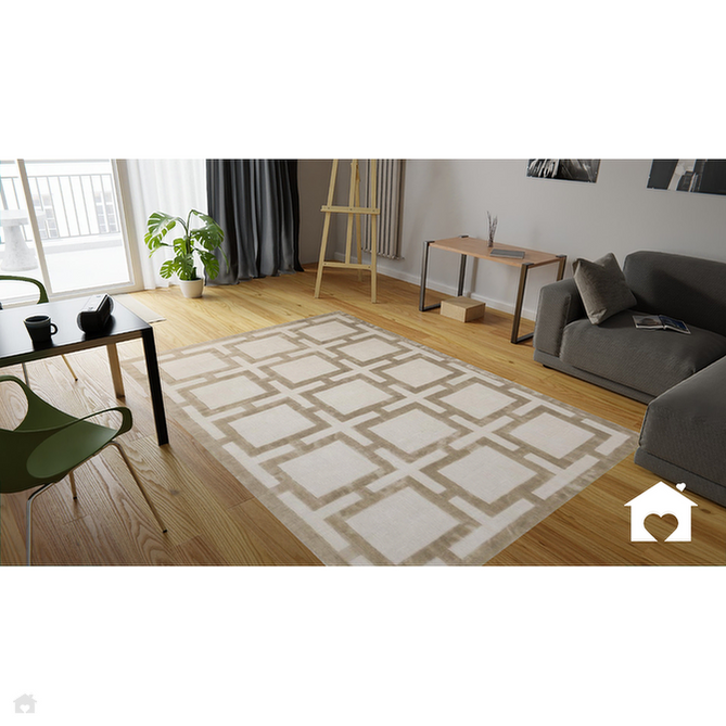 Katherine Carnaby Eaton Modern Designer Geometric Super-Soft Hand-Woven High-Density Textured Silky Metallic Shimmer Viscose Flatweave Gold Rug-Asiatic Carpets-Rug Love - The Most Loved Rug Store