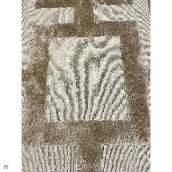 Katherine Carnaby Eaton Modern Designer Geometric Super-Soft Hand-Woven High-Density Textured Silky Metallic Shimmer Viscose Flatweave Gold Rug-Asiatic Carpets-Rug Love - The Most Loved Rug Store