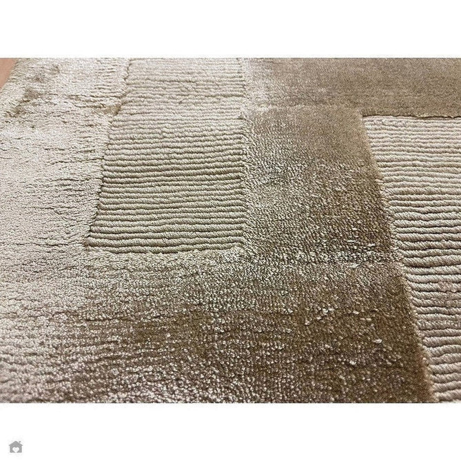 Katherine Carnaby Eaton Modern Designer Geometric Super-Soft Hand-Woven High-Density Textured Silky Metallic Shimmer Viscose Flatweave Gold Rug-Asiatic Carpets-Rug Love - The Most Loved Rug Store