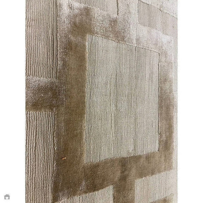 Katherine Carnaby Eaton Modern Designer Geometric Super-Soft Hand-Woven High-Density Textured Silky Metallic Shimmer Viscose Flatweave Gold Rug-Asiatic Carpets-Rug Love - The Most Loved Rug Store
