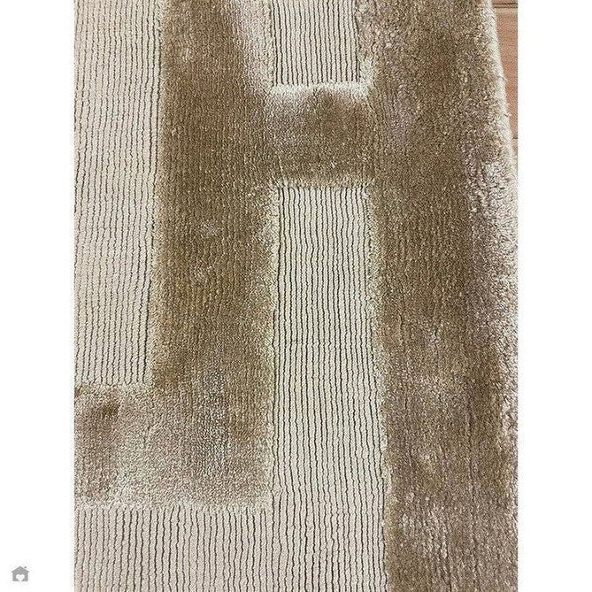 Katherine Carnaby Eaton Modern Designer Geometric Super-Soft Hand-Woven High-Density Textured Silky Metallic Shimmer Viscose Flatweave Gold Rug-Asiatic Carpets-Rug Love - The Most Loved Rug Store
