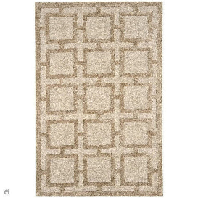 Katherine Carnaby Eaton Modern Designer Geometric Super-Soft Hand-Woven High-Density Textured Silky Metallic Shimmer Viscose Flatweave Gold Rug-Asiatic Carpets-Rug Love - The Most Loved Rug Store