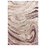 Katherine Carnaby Tuscany Modern Abstract Marbled Shimmer Smooth Soft-Touch High-Density Handmade Bamboo Silk/Wool Amethyst Marble Beige/Lavender/Amethyst Purple/Grey/Green/Plum Rug