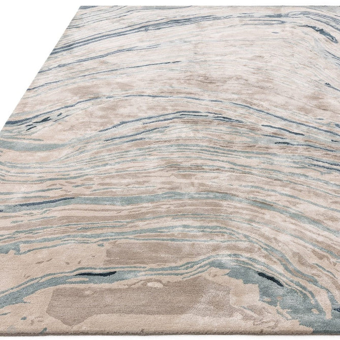 Katherine Carnaby Tuscany Modern Abstract Marbled Shimmer Smooth Soft-Touch High-Density Handmade Bamboo Silk/Wool Azzuro Marble Beige/Taupe/Stone/Blue/Grey/Sand Rug-Asiatic Carpets-Rug Love - The Most Loved Rug Store