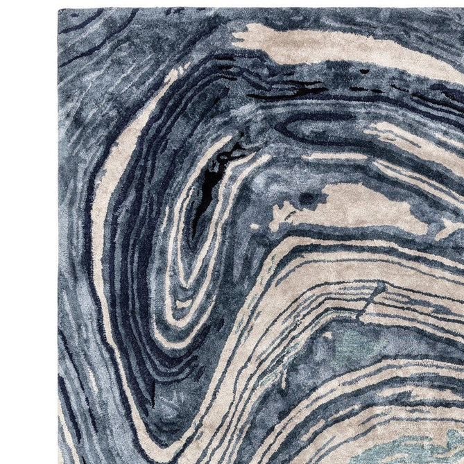 Katherine Carnaby Tuscany Modern Abstract Marbled Shimmer Smooth Soft-Touch High-Density Handmade Bamboo Silk/Wool Lazulite Marble Beige/Taupe/Navy/Teal Rug-Asiatic Carpets-Rug Love - The Most Loved Rug Store