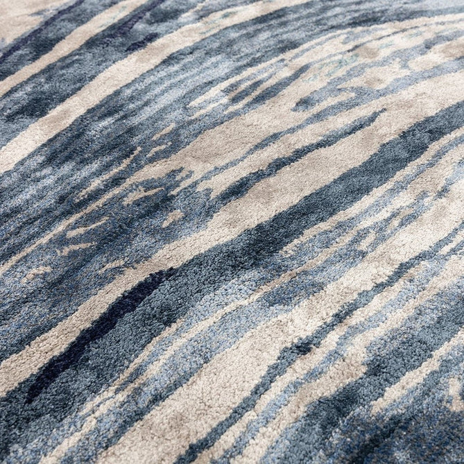 Katherine Carnaby Tuscany Modern Abstract Marbled Shimmer Smooth Soft-Touch High-Density Handmade Bamboo Silk/Wool Lazulite Marble Beige/Taupe/Navy/Teal Rug-Asiatic Carpets-Rug Love - The Most Loved Rug Store