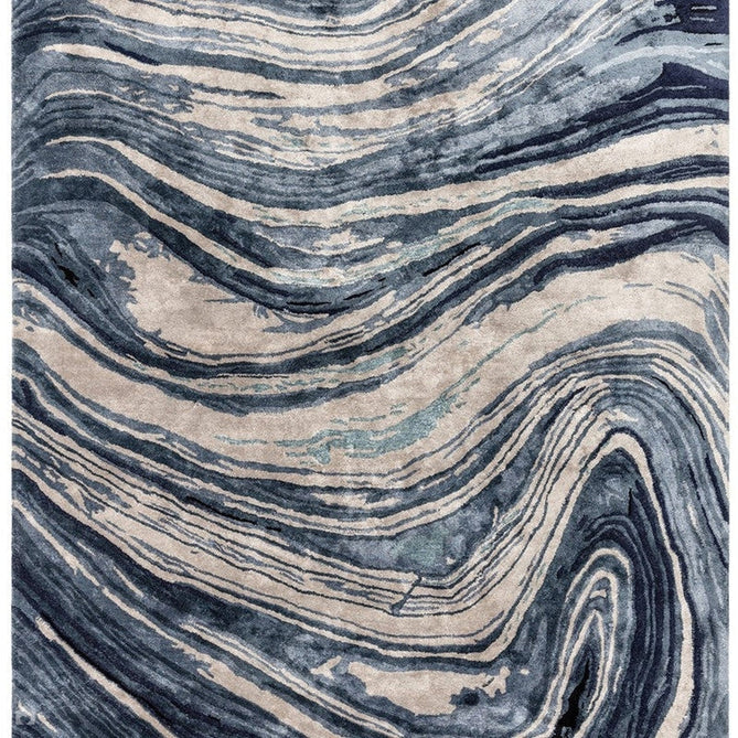 Katherine Carnaby Tuscany Modern Abstract Marbled Shimmer Smooth Soft-Touch High-Density Handmade Bamboo Silk/Wool Lazulite Marble Beige/Taupe/Navy/Teal Rug-Asiatic Carpets-Rug Love - The Most Loved Rug Store