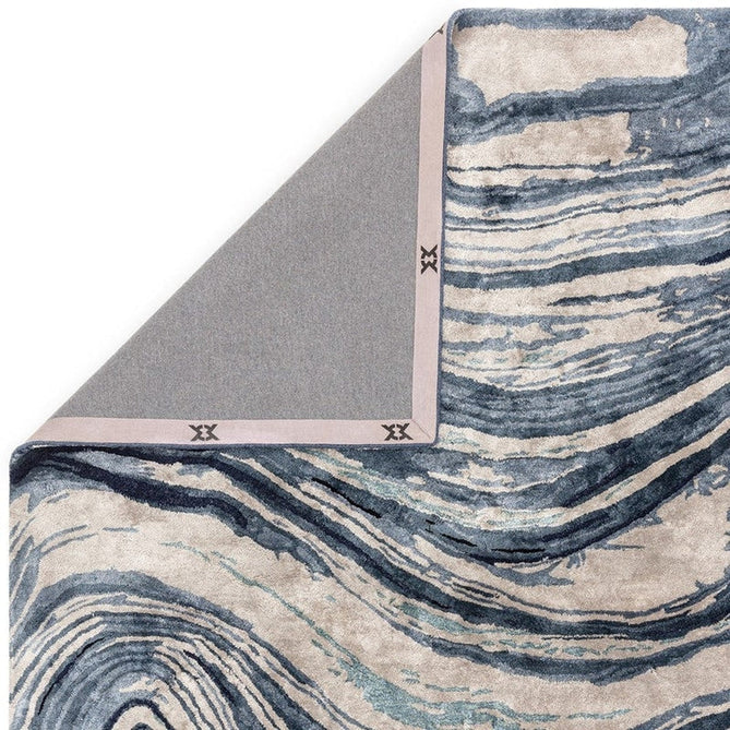 Katherine Carnaby Tuscany Modern Abstract Marbled Shimmer Smooth Soft-Touch High-Density Handmade Bamboo Silk/Wool Lazulite Marble Beige/Taupe/Navy/Teal Rug-Asiatic Carpets-Rug Love - The Most Loved Rug Store