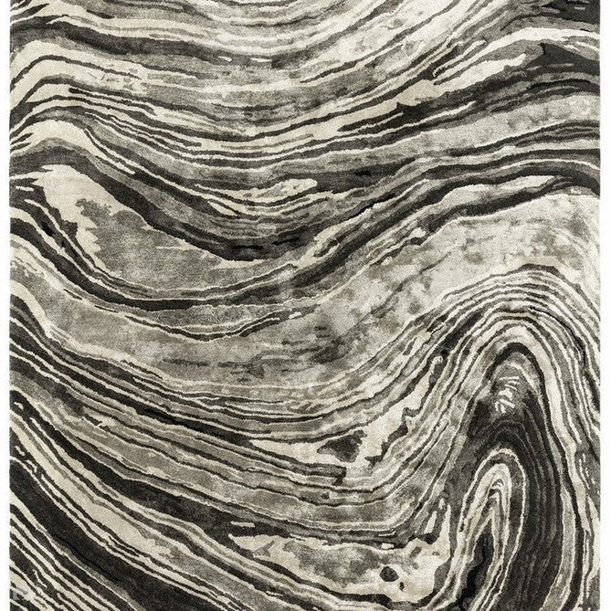 Katherine Carnaby Tuscany Modern Abstract Marbled Shimmer Smooth Soft-Touch High-Density Handmade Bamboo Silk/Wool Marquina Marble Ivory Beige/Taupe/Black/Charcoal/Grey/Silver Rug-Asiatic Carpets-Rug Love - The Most Loved Rug Store