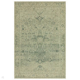 Kaya Vida KY04 Traditional Persian Vintage Distressed Floral Durable Chenille Polyester Flatweave Green/Beige/Grey/Multicolour Rug