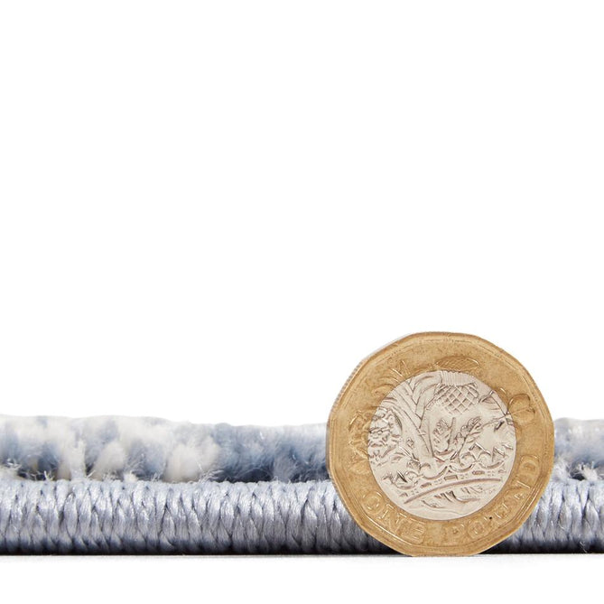 Catherine Lansfield Kelso Check Modern Geometric Tartan Durable Easy-Care Carved High Density Polyproplyene Blue Rug