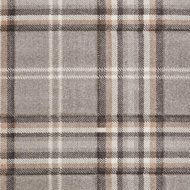 Catherine Lansfield Kelso Check Modern Geometric Tartan Durable Easy-Care Carved High Density Polyproplyene Grey Rug