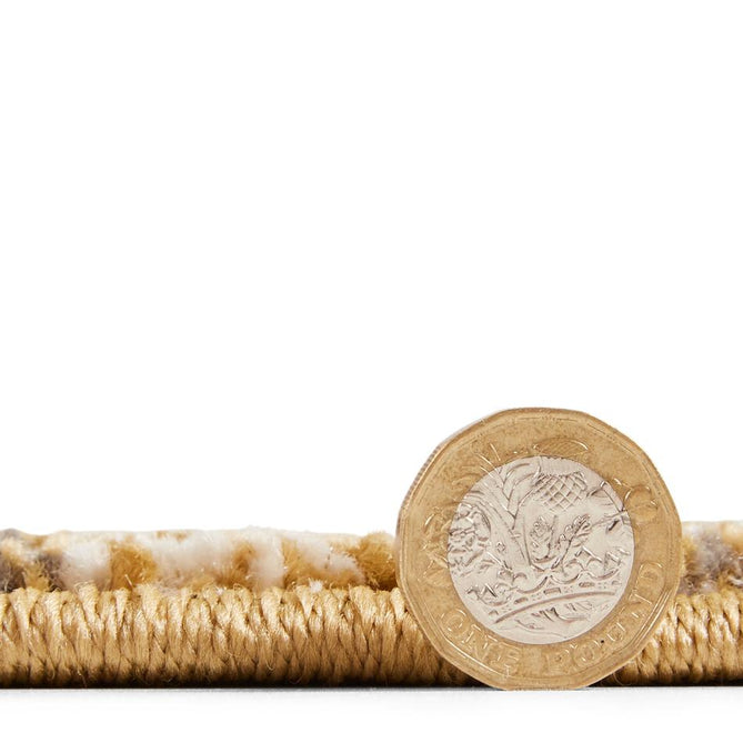 Catherine Lansfield Kelso Check Modern Geometric Tartan Durable Easy-Care Carved High Density Polyproplyene Ochre Rug