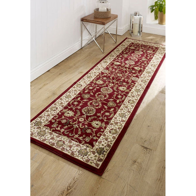 Kendra 137 R Traditional Persian Classic Floral Vine Bordered Durable Easy-Care Low Profile Short Pile Dark Maroon Red Rug-Oriental Weavers-Rug Love - The Most Loved Rug Store
