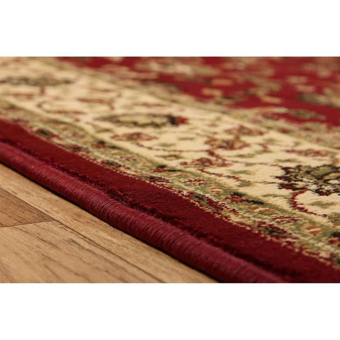 Kendra 137 R Traditional Persian Classic Floral Vine Bordered Durable Easy-Care Low Profile Short Pile Dark Maroon Red Rug-Oriental Weavers-Rug Love - The Most Loved Rug Store