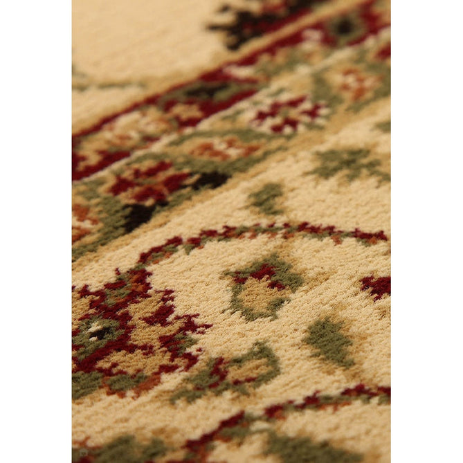 Kendra 137 W Traditional Persian Classic Floral Vine Bordered Durable Easy-Care Low Profile Short Pile Cream Round Rug-Oriental Weavers-Rug Love - The Most Loved Rug Store