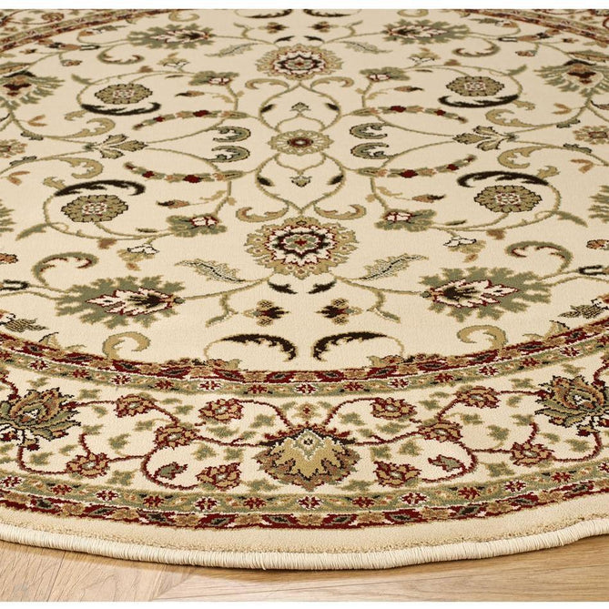 Kendra 137 W Traditional Persian Classic Floral Vine Bordered Durable Easy-Care Low Profile Short Pile Ivory Rug-Melrose-Rug Love - The Most Loved Rug Store