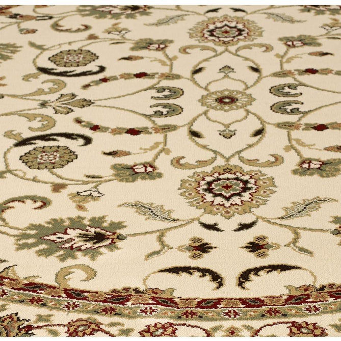 Kendra 137 W Traditional Persian Classic Floral Vine Bordered Durable Easy-Care Low Profile Short Pile Ivory Rug-Melrose-Rug Love - The Most Loved Rug Store