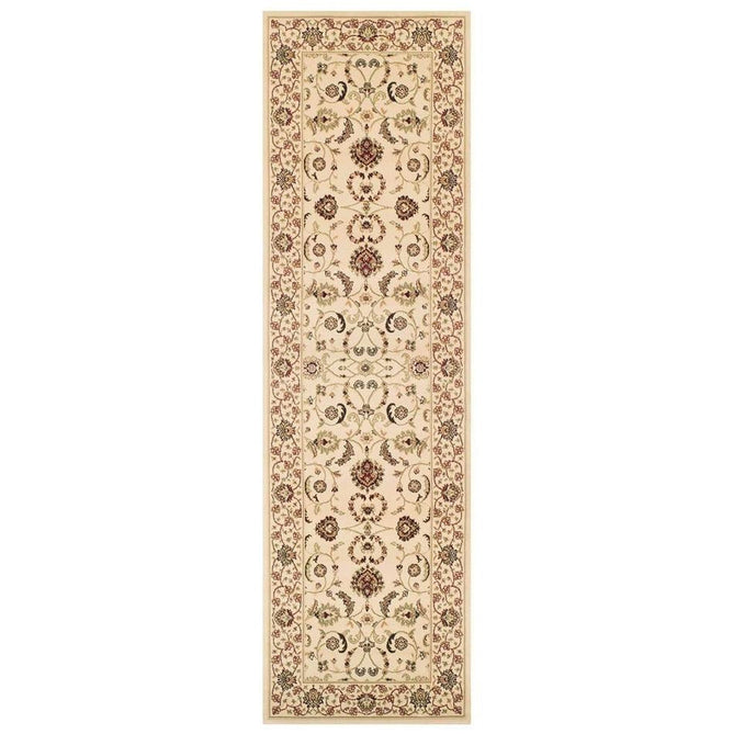 Kendra 137 W Traditional Persian Classic Floral Vine Bordered Durable Easy-Care Low Profile Short Pile Ivory Rug-Oriental Weavers-Rug Love - The Most Loved Rug Store