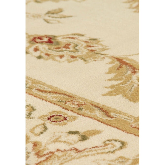 Kendra 2330 X Traditional Persian Classic Floral Vine Bordered Durable Easy-Care Low Profile Short Pile Ivory/Beige Round Rug-Melrose-Rug Love - The Most Loved Rug Store