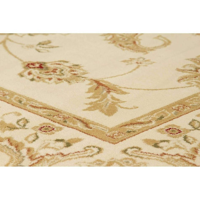 Kendra 2330 X Traditional Persian Classic Floral Vine Bordered Durable Easy-Care Low Profile Short Pile Ivory/Beige Rug-Melrose-Rug Love - The Most Loved Rug Store