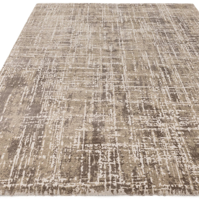 Kuza Abstract Modern Distressed Shimmer Hi-Lo Textured Soft Velvety Touch High-Density Durable Easy-Care Short Pile Beige/Cream/Light Grey Rug-Asiatic Carpets-Rug Love - The Most Loved Rug Store