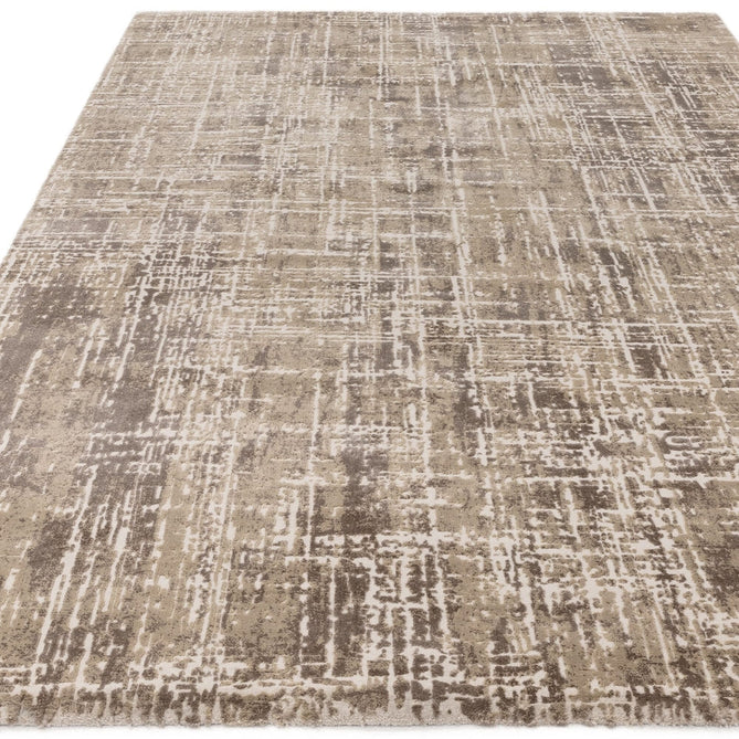 Kuza Abstract Modern Distressed Shimmer Hi-Lo Textured Soft Velvety Touch High-Density Durable Easy-Care Short Pile Beige/Cream/Light Grey Rug-Asiatic Carpets-Rug Love - The Most Loved Rug Store