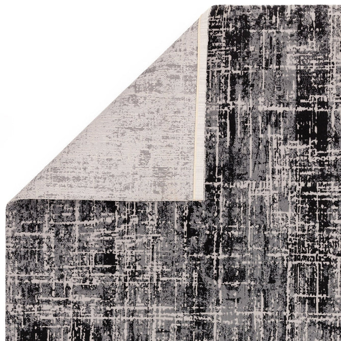 Kuza Abstract Modern Distressed Shimmer Hi-Lo Textured Soft Velvety Touch High-Density Durable Easy-Care Short Pile Light Grey/Black/Cream Rug-Asiatic Carpets-Rug Love - The Most Loved Rug Store